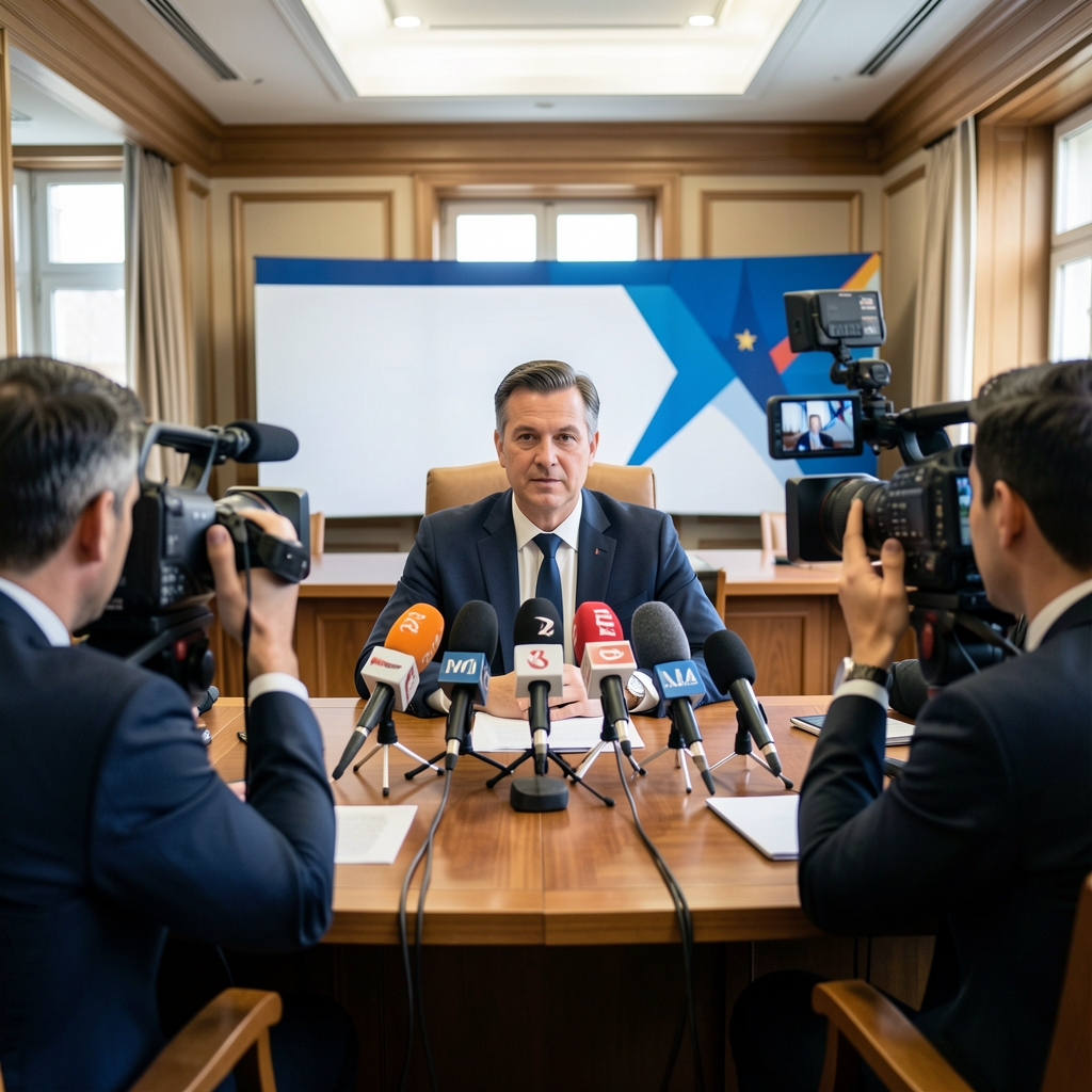 Novinari diskutiraju etičke standarde oko okruglog stola u profesionalnoj konferencijskoj sobi